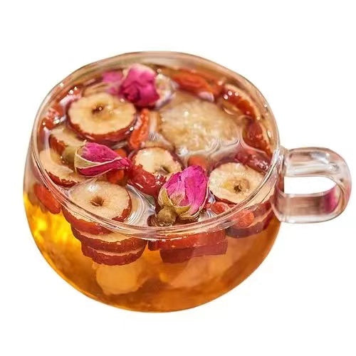 Fouramazingtea Scented & Flower Herbal Tea: Rose Astragalus Red Dates Wolfberries