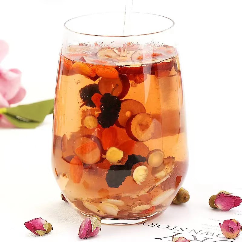 Fouramazingtea Scented & Flower Herbal Tea: Rose Red Dates  Wolfberries mulberry Longan