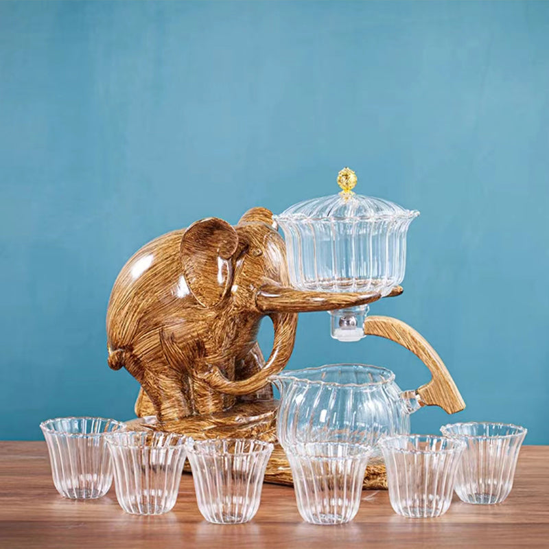 Fouramazingtea+Tea ware+Elephant semi-automatic tea set