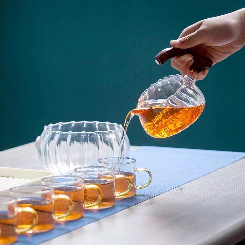 Fouramazingtea+Tea ware+Gourd semi-automatic tea set