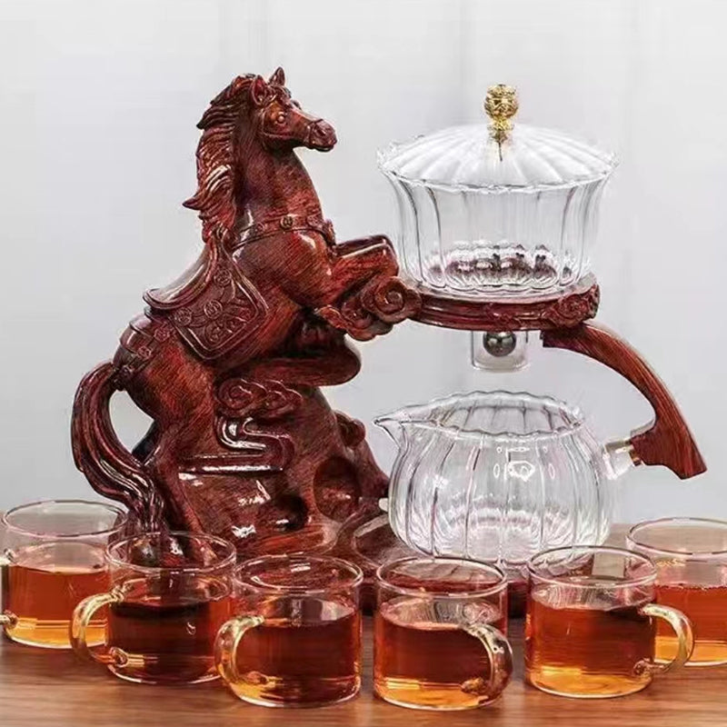 Fouramazingtea+Tea ware+Horse semi-automatic tea set