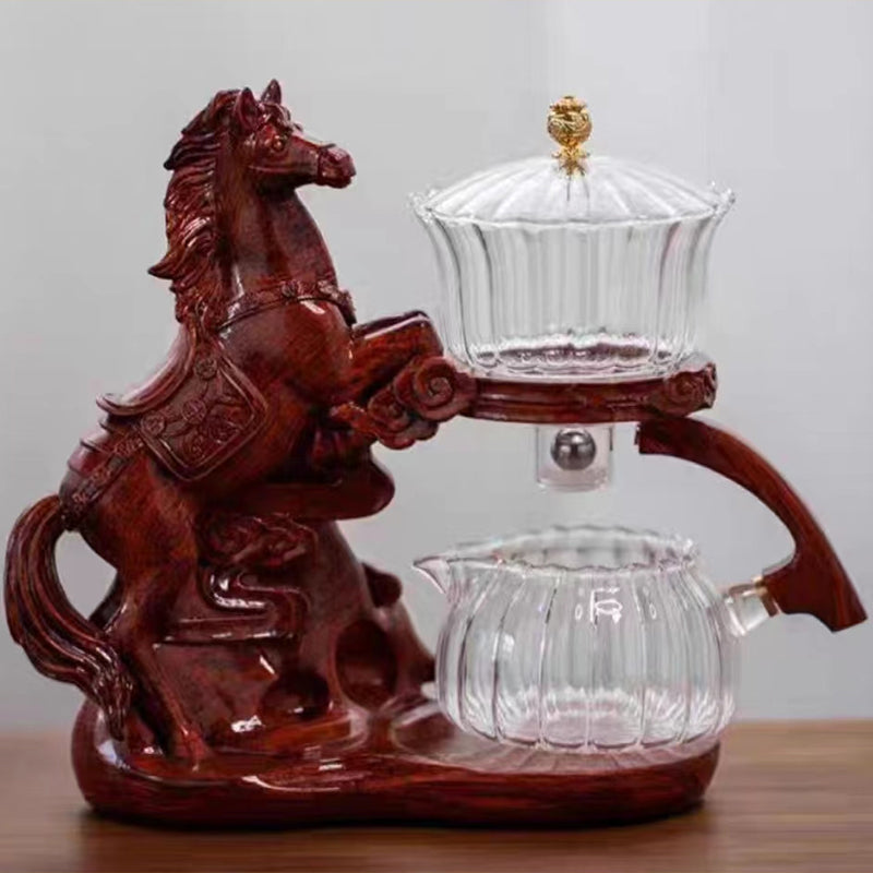 Fouramazingtea+Tea ware+Horse semi-automatic tea set