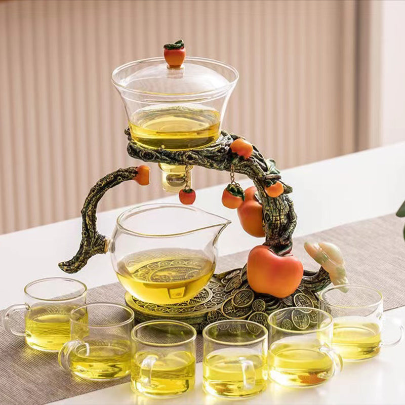 Fouramazingtea+Tea ware+Persimmon semi-automatic tea set