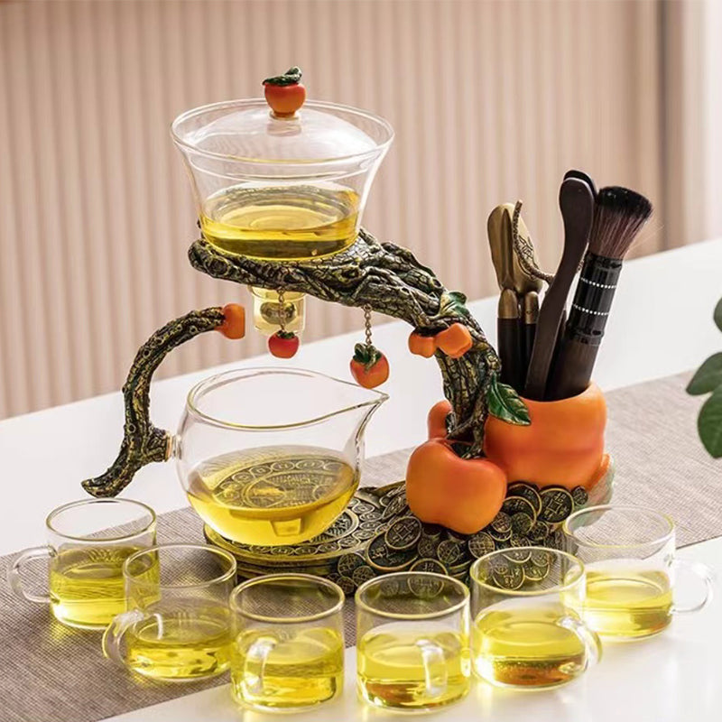 Fouramazingtea+Tea ware+Persimmon semi-automatic tea set