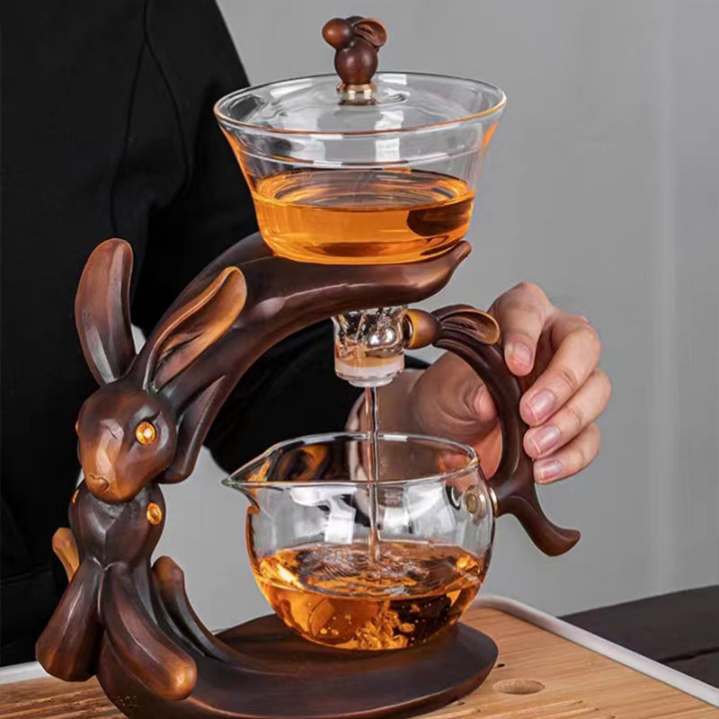 Fouramazingtea+Tea ware+Rabbit semi-automatic tea set