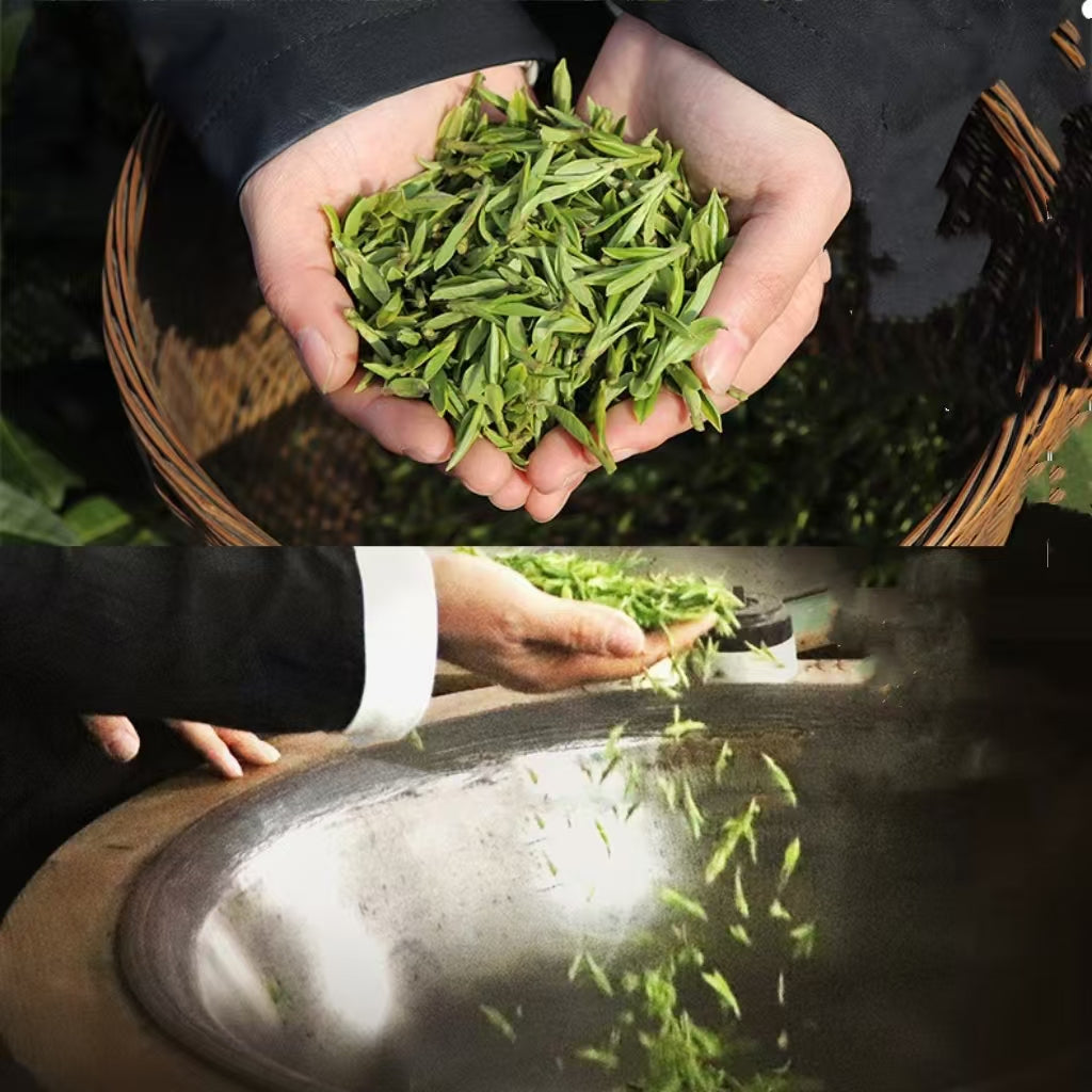 Fouramzingtea Green Tea｜Premium Dragon Well tea Longjing tea  Loose Leaves Ecologically Grown Refreshingly Aromatic